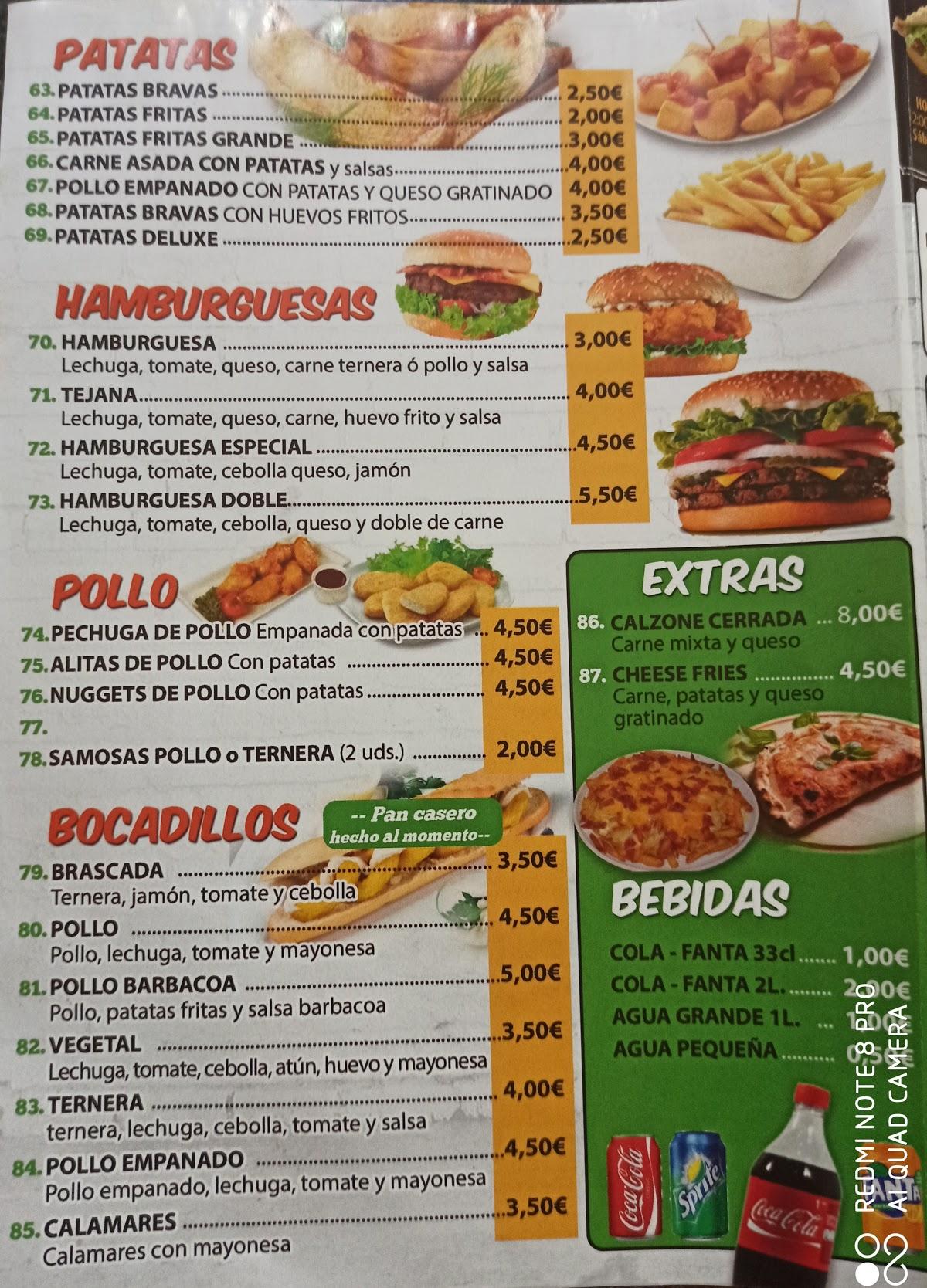 Carta De Pizzeria Doner Kebab Cocentaina Cocentaina