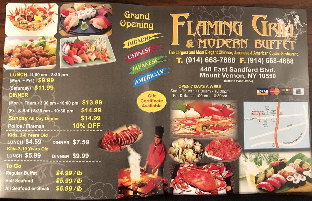 Menu at Flaming Grill restaurant, Mount Vernon