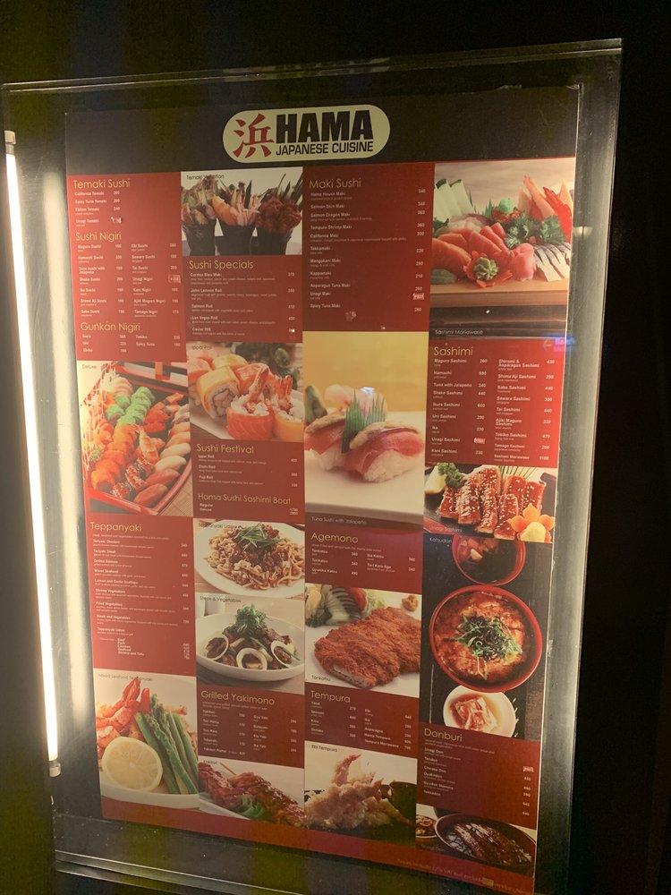 Menu at Hama Japanese Cuisine restaurant, Malay