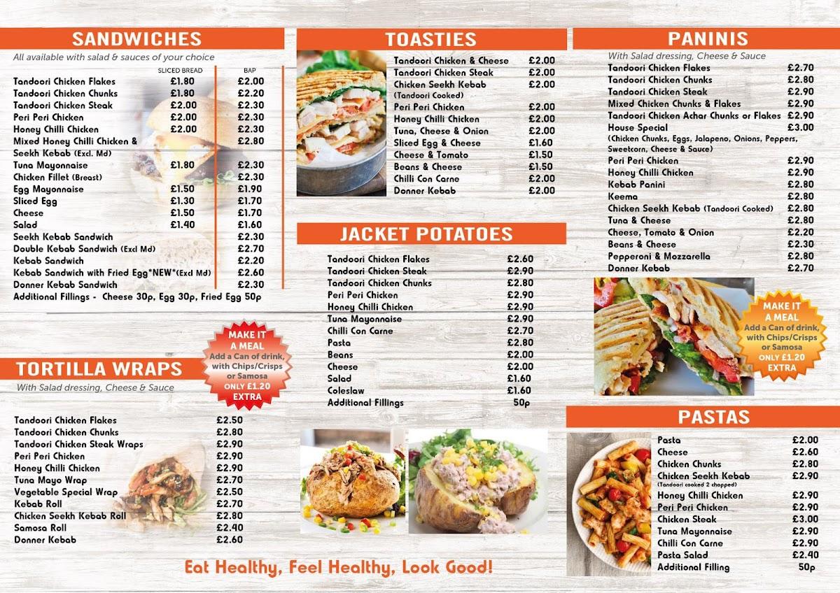 Menu at Deli Touch, Keighley, 39 Belgrave Rd