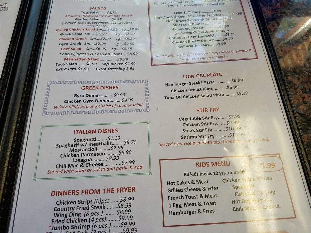 Menu at Bricktown Diner & Coney restaurant, Dundee