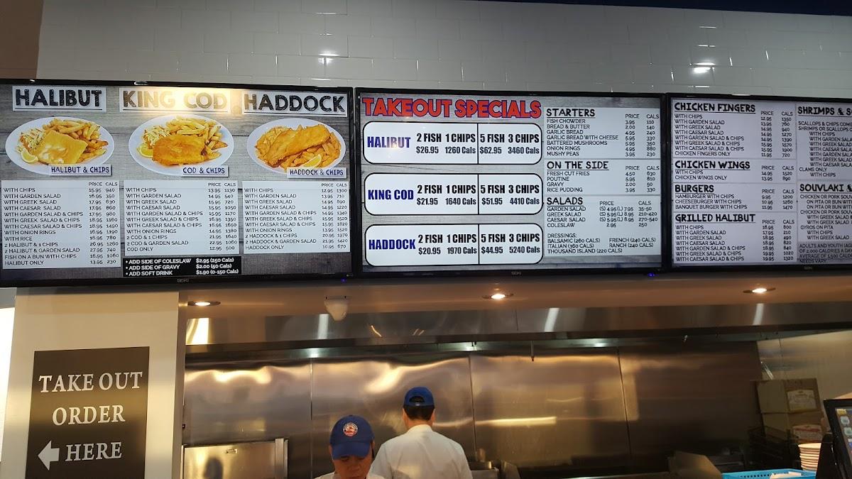 Menu at Halibut House Fish and Chips Inc. restaurant, Toronto, Danforth Ave