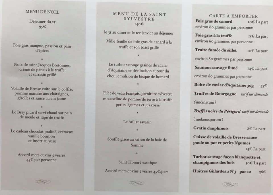 Menu at La Gargouille restaurant, Beauvais, 75 Rue Saint-Pierre