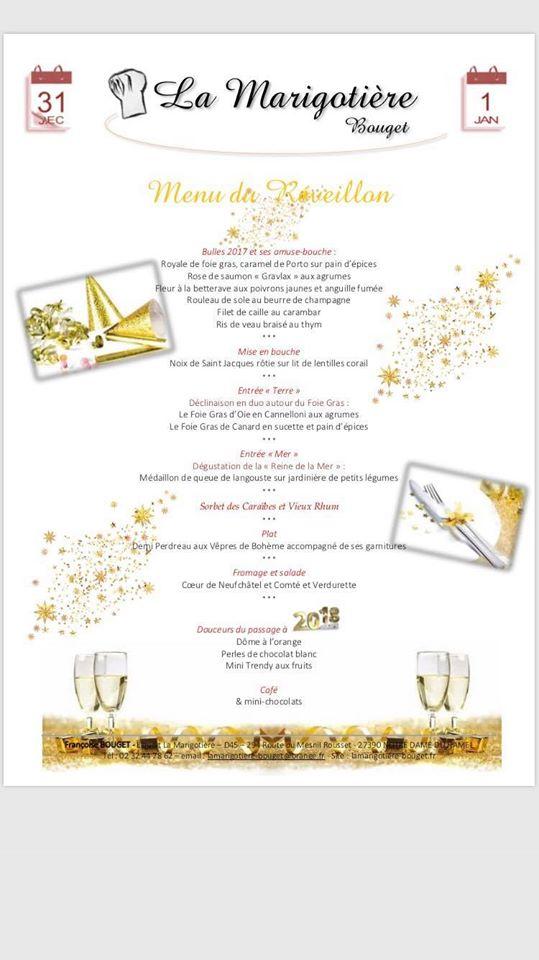 Menu au La Marigotière Bouget restaurant, NotreDameduHamel