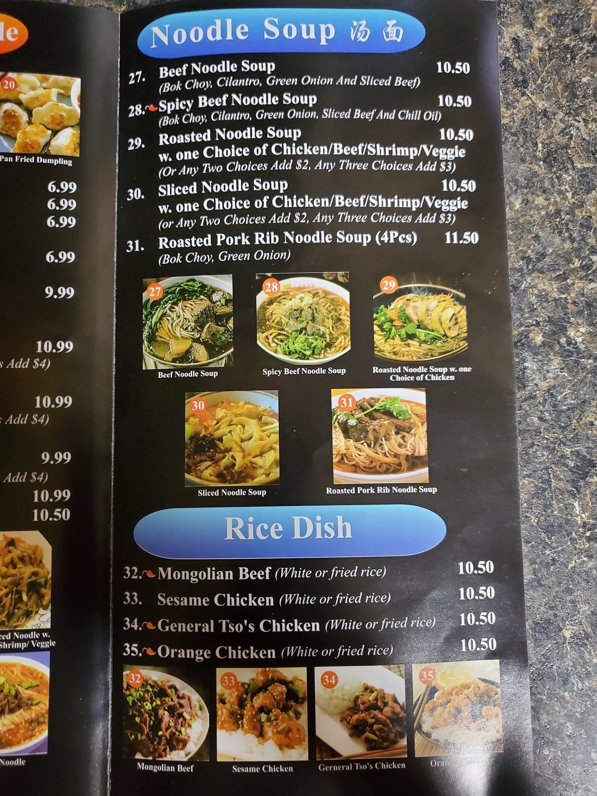 Menu at King Noodle And Bar, Killeen