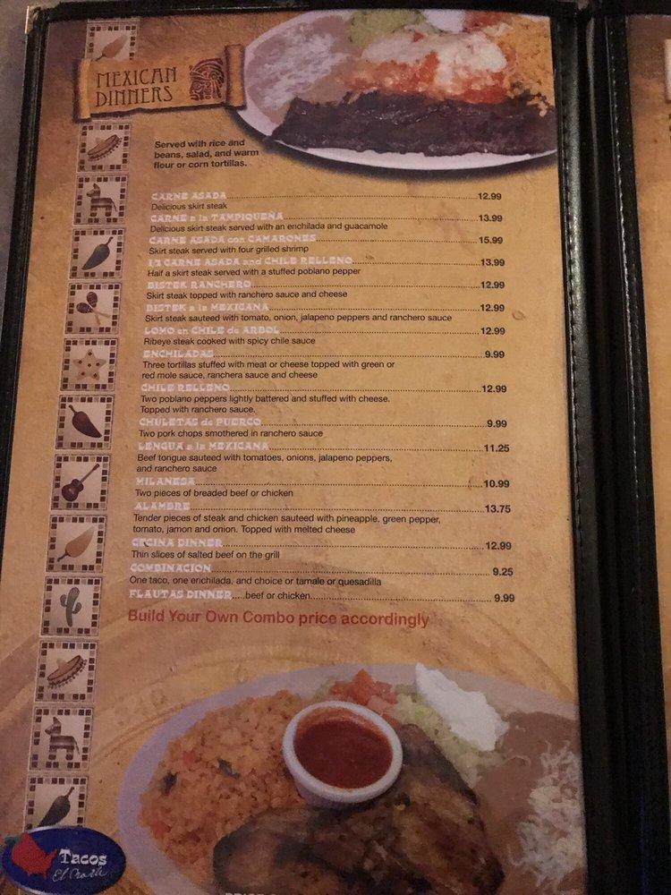 Menu at Tacos EL Norte In Round Lake Beach restaurant, Round Lake Beach