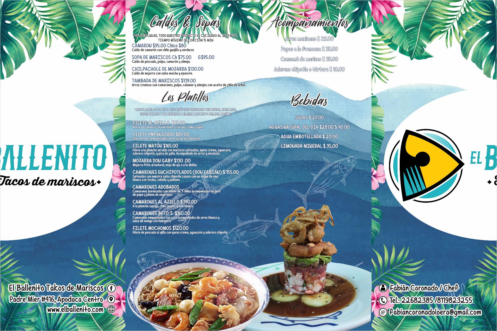 El Ballenito, Tacos de Mariscos, Ciudad Apodaca - Seafood restaurant menu  and reviews