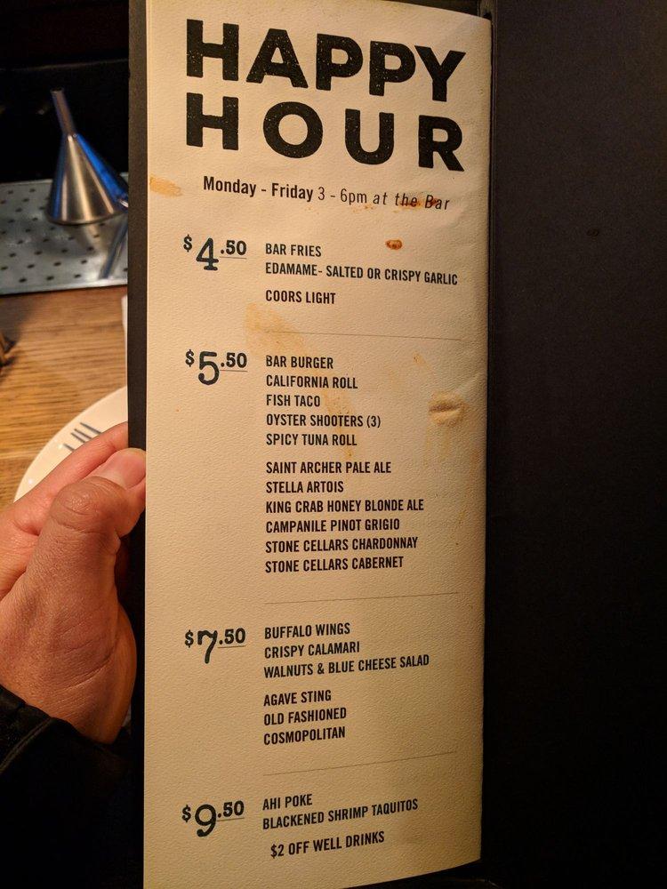 Menu at King's Fish House restaurant, Long Beach