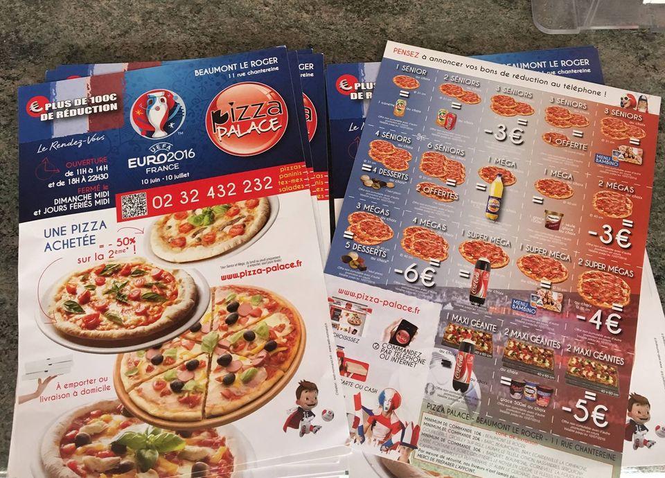 Menu at Pizza Palace Beaumont restaurant, BeaumontleRoger