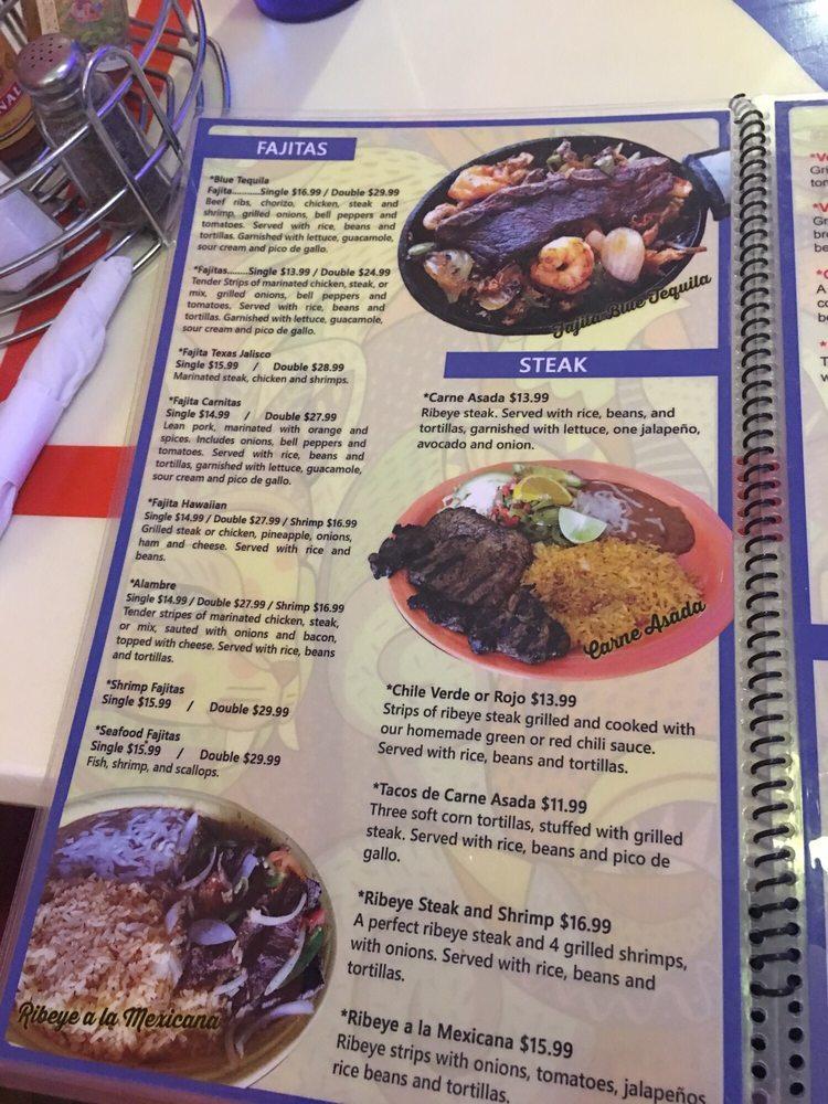Menu at Blue Tequila Mexican Restaurant, Grill & Cantina, North Port