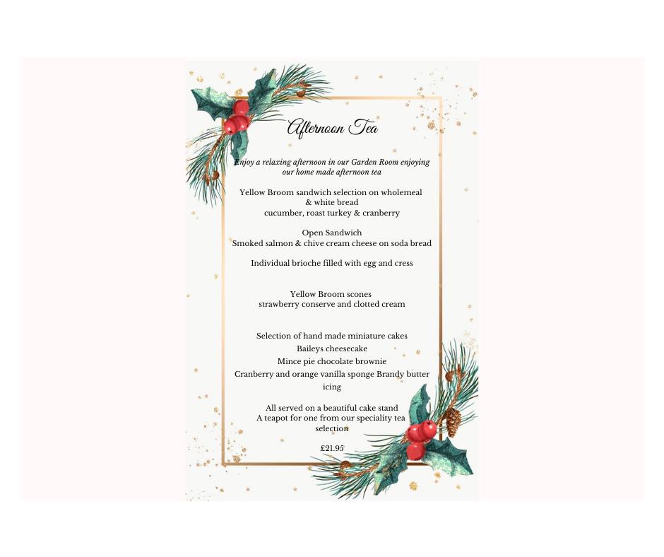 Menu at The Yellow Broom Restaurant, Holmes Chapel, Forty Acre Ln