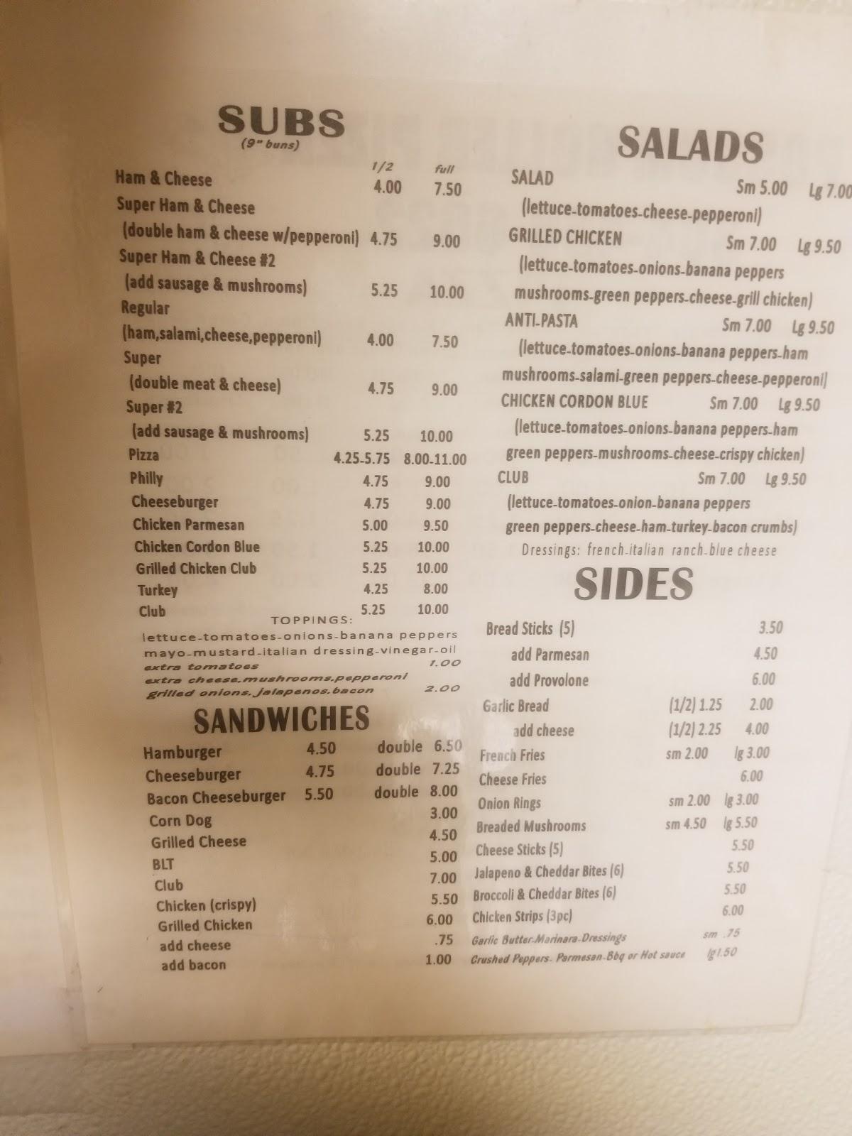 Menu at Possum Holler Pizza pizzeria, Rupert, 371 Nicholas St