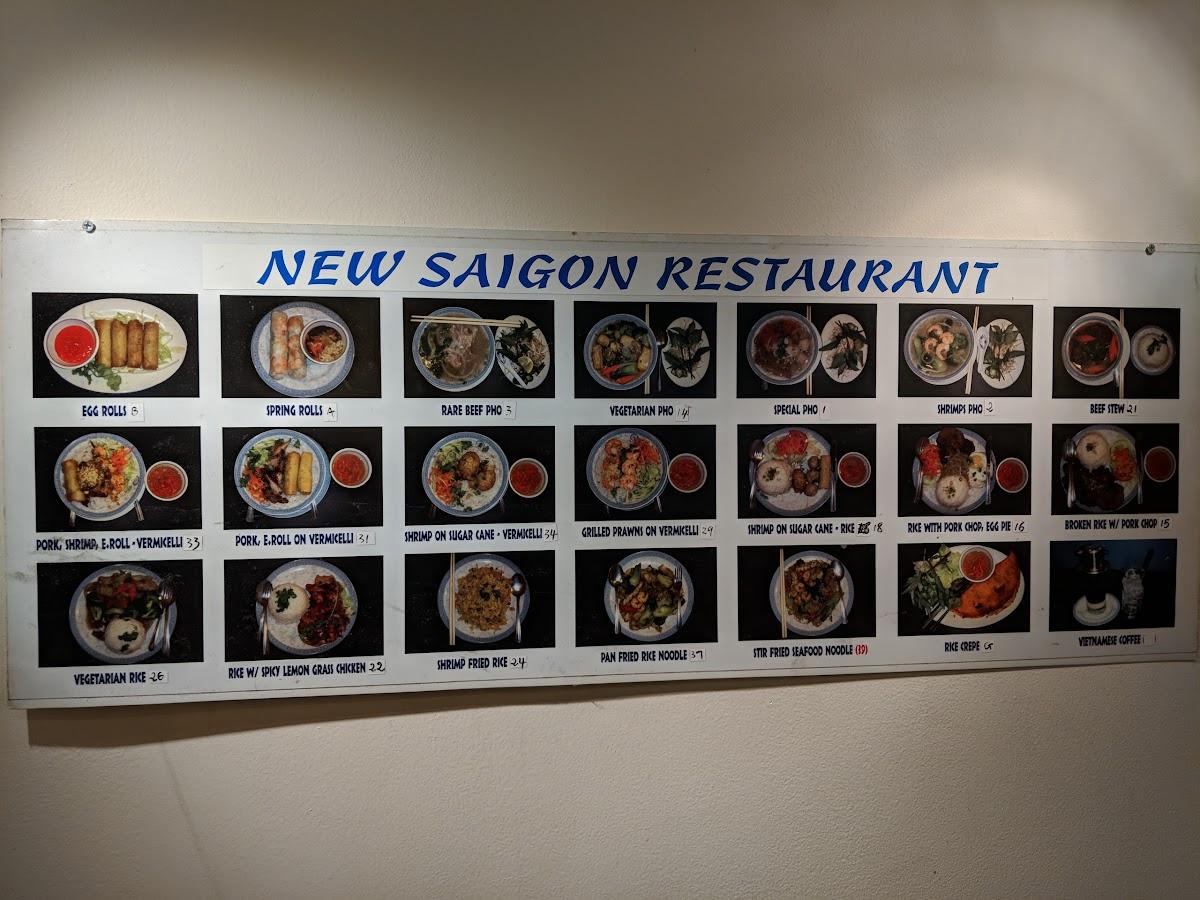 Menu at New Saigon Restaurant, Seattle, 6th Ave
