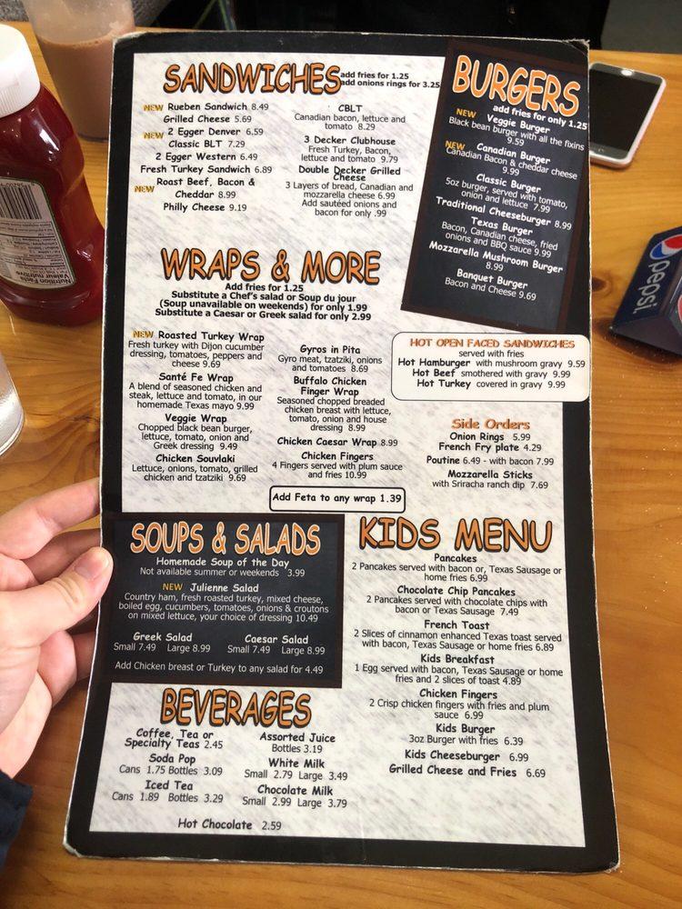 Menu at Scoops Restaurant Breakfast and Lunch, Niagara Falls