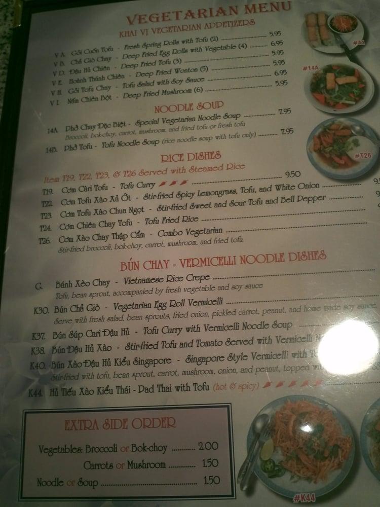 Menu at New Saigon Restaurant, Seattle, 6th Ave