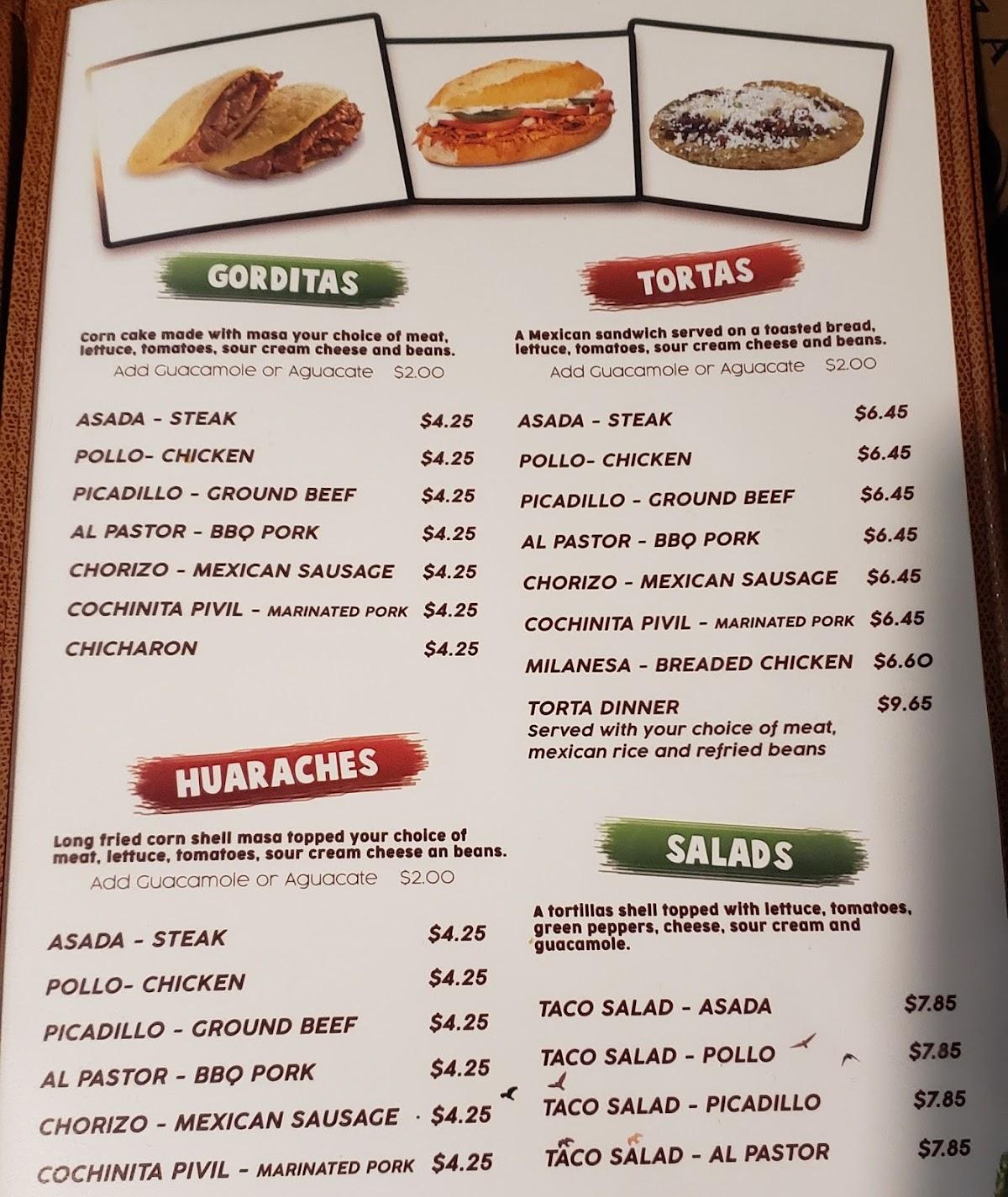 Menu at Taco & Burrito Express restaurant, Mundelein, 410 E Hawley St
