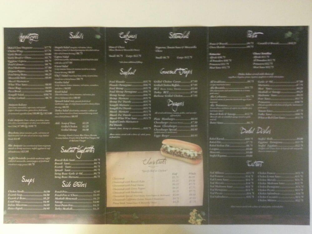 Menu at La Ginestra Italian Restaurant & Pizzeria, Holmdel