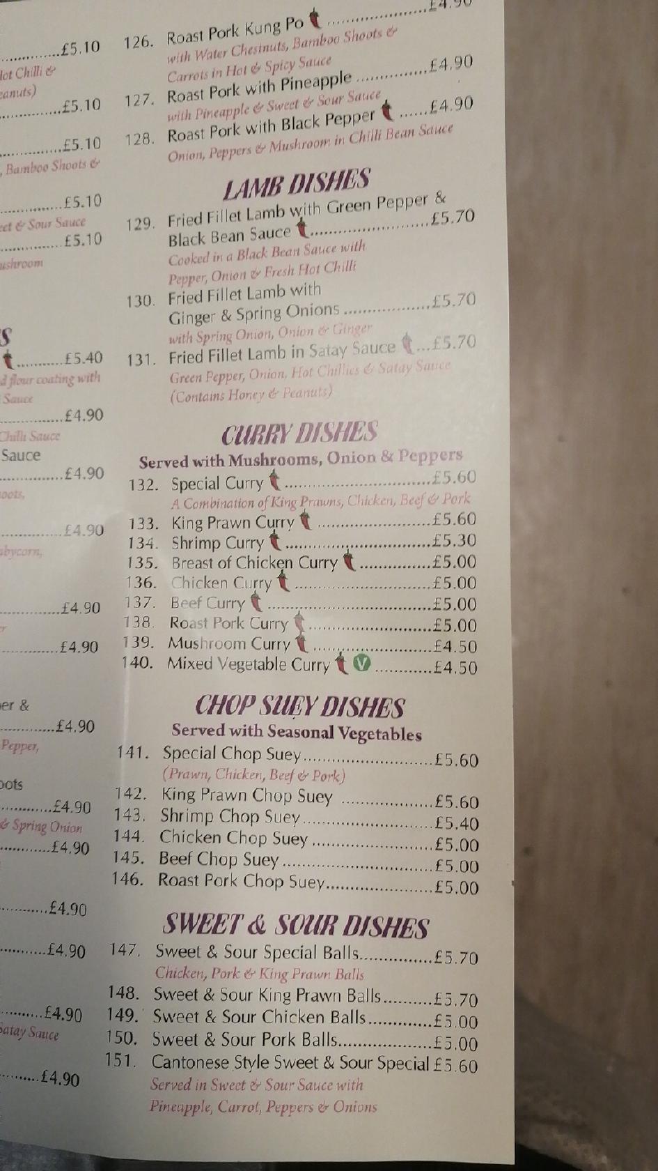 Menu at Aroma fast food, Doncaster