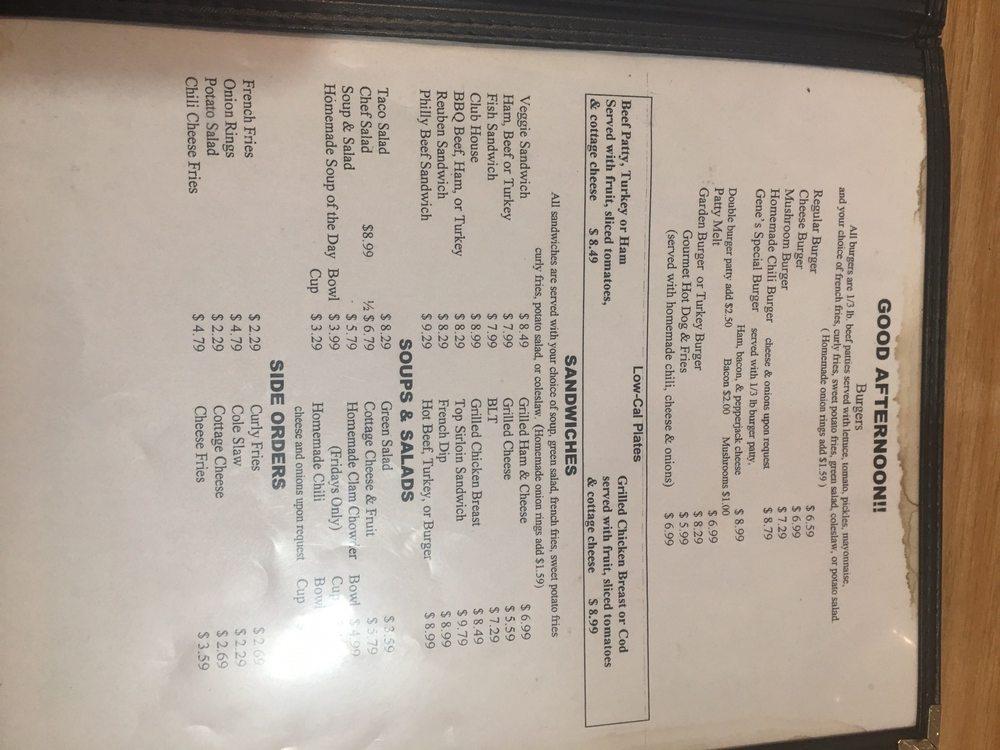 Menu at Busy Bee Café cafe, Springfield
