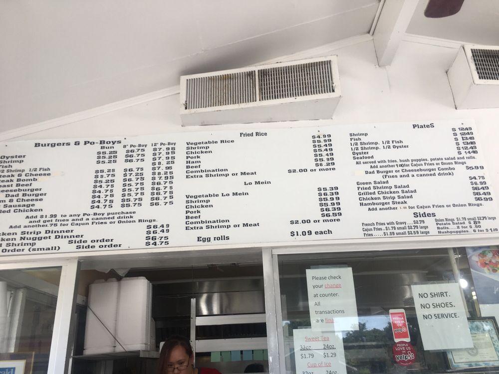 Menu at Ben's Deli restaurant, Gulfport