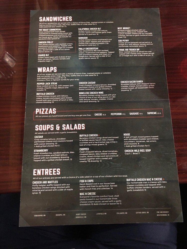Menu at Muddy Cow - Cottage Grove pub & bar, Cottage Grove