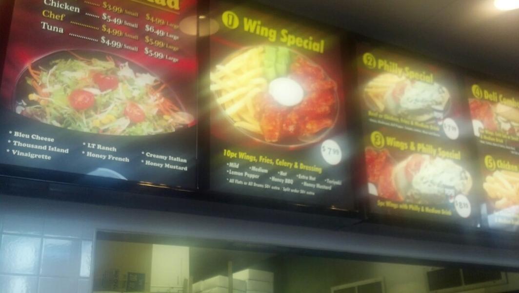 Menu at Wing Dixie and Deli, Albany