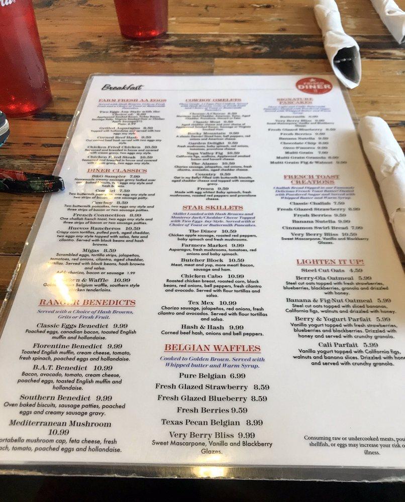 Menu at Frisco Diner cafe, Frisco, Dallas Pkwy