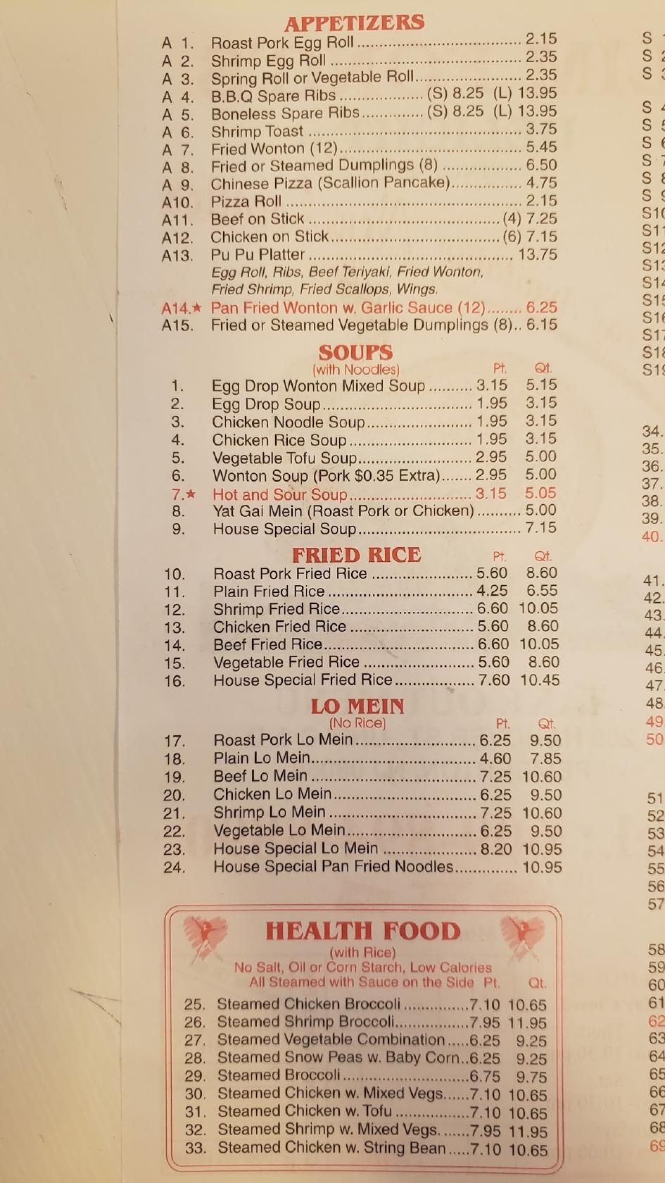 Menu at Lim Fong's Delight II restaurant, Pemberton, 209 Hanover St