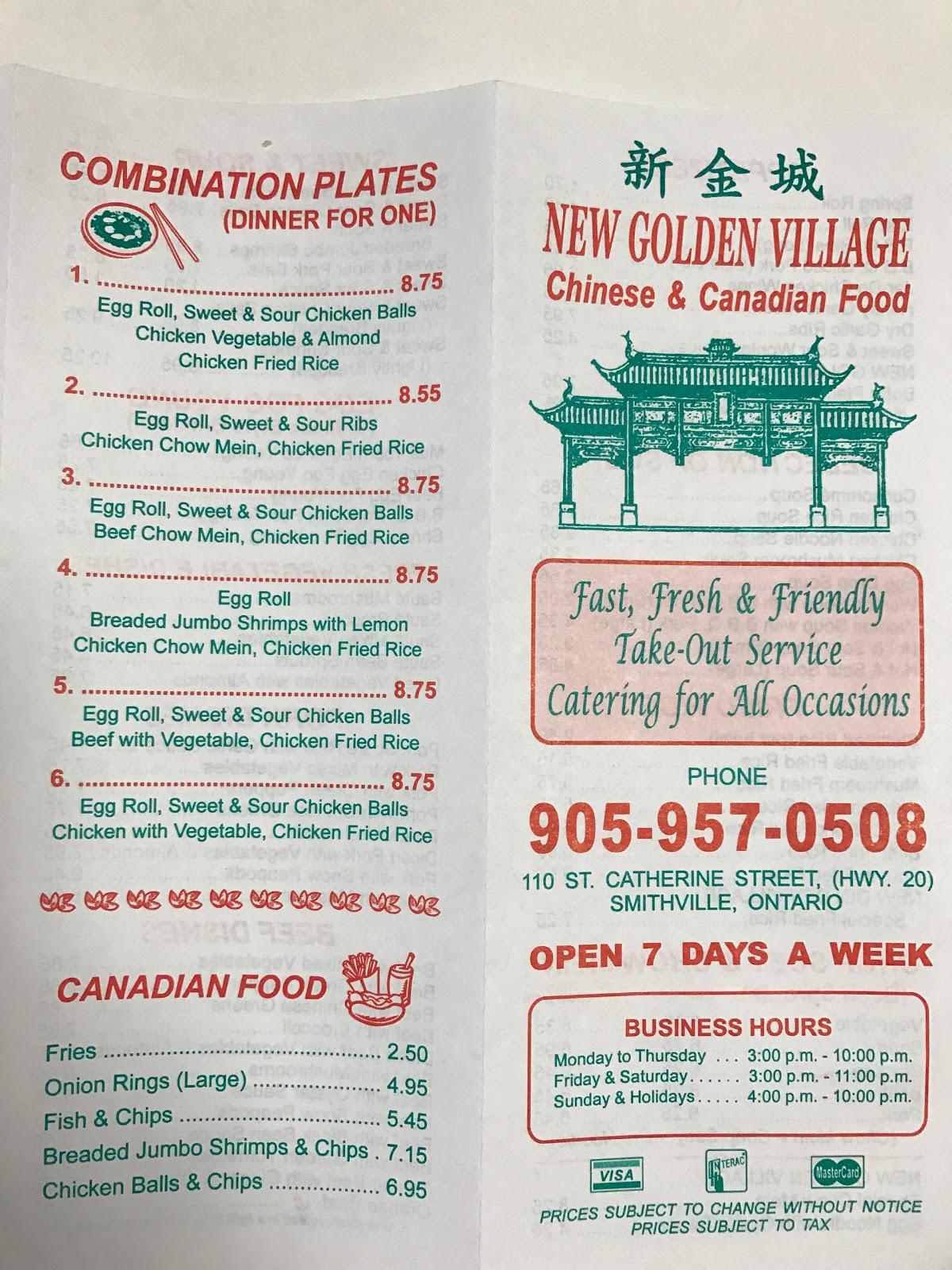 New Golden Village Chinese Take-Out Restaurant - Chinese Takeaway in  Smithville