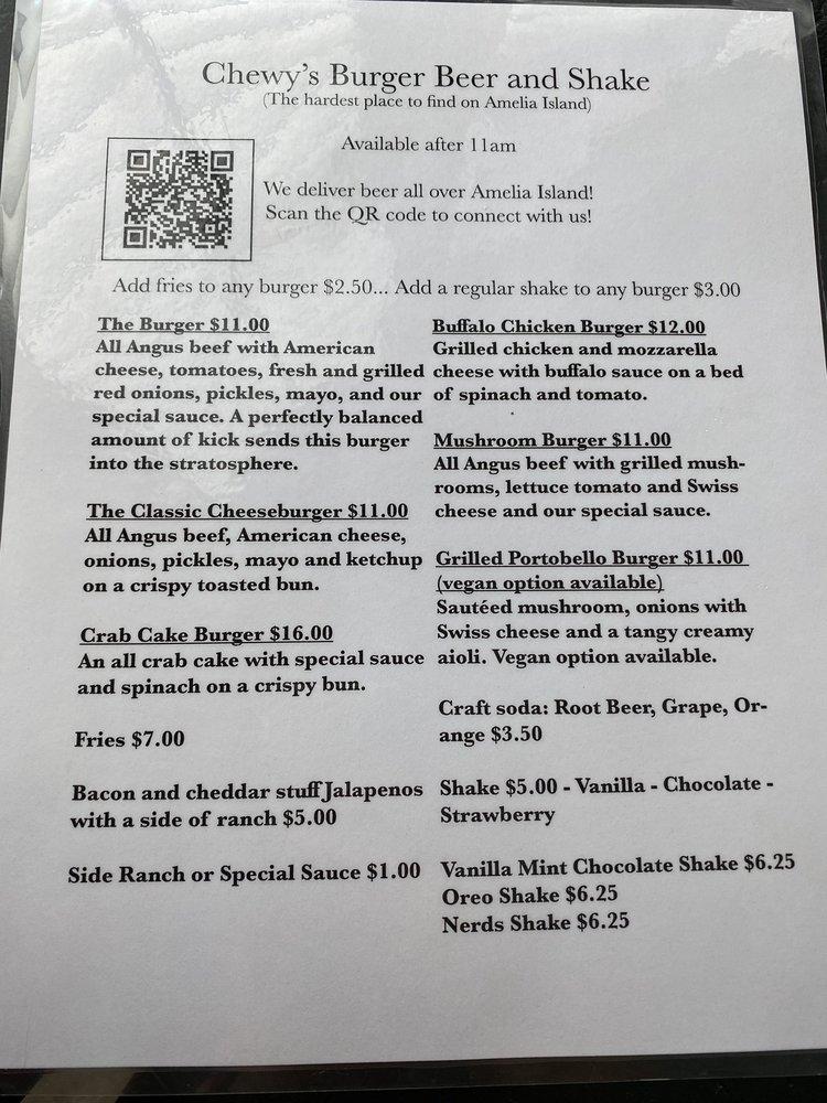 Menu at Garden Street Bistro pizzeria, Fernandina Beach