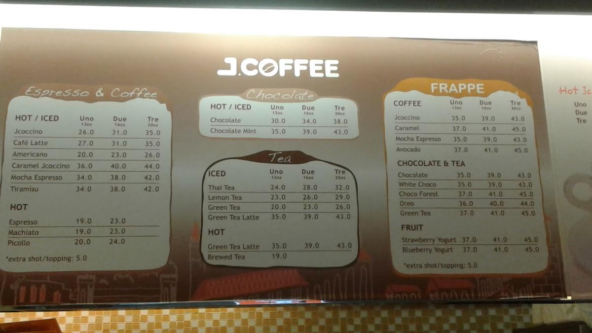 Menu at JCO COFFEE & DONUTS MALUKU CITY MALL, Teluk Ambon, City Mall