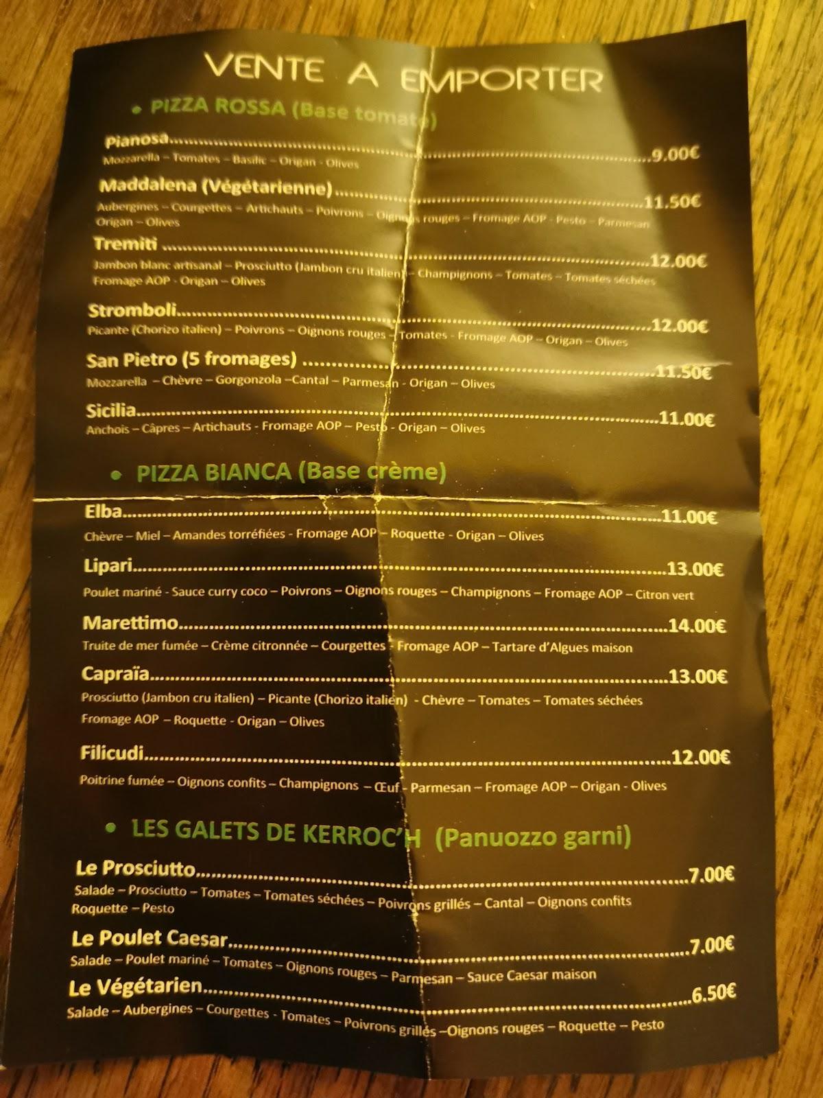 Menu At La Mezzaluna Restaurant Ploubazlanec