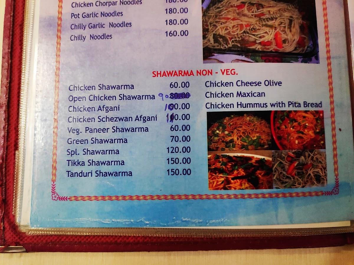 Hotel Samadhan menu