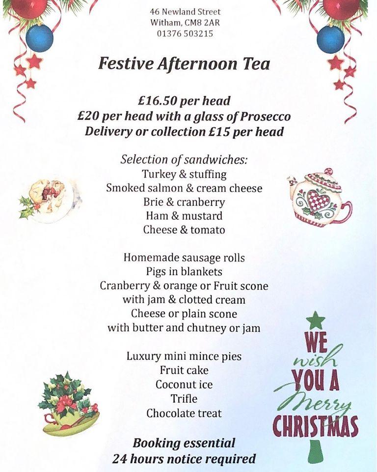 Menu at The Tea Rooms restaurant, Witham