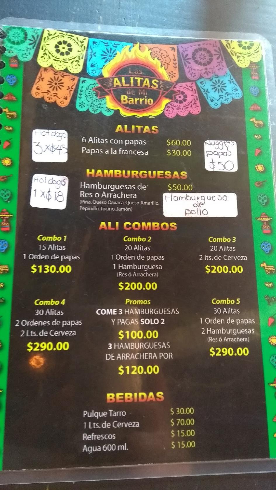 Carta de Las Alitas De Mi Barrio, Ciudad de México