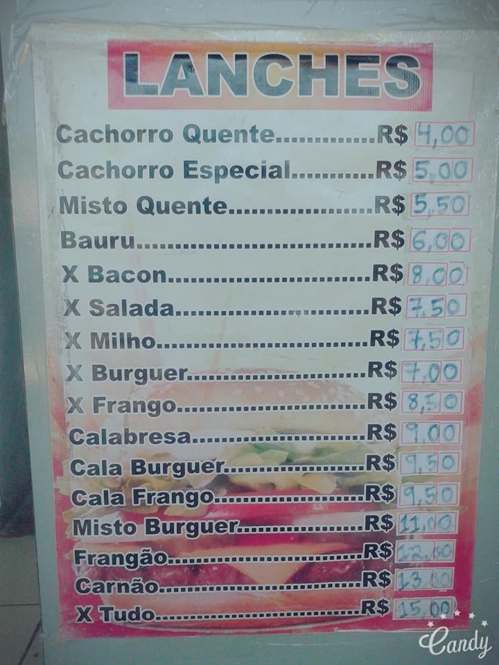 Menu Em Pastelaria Da Tia Nena Pub Bar Itu