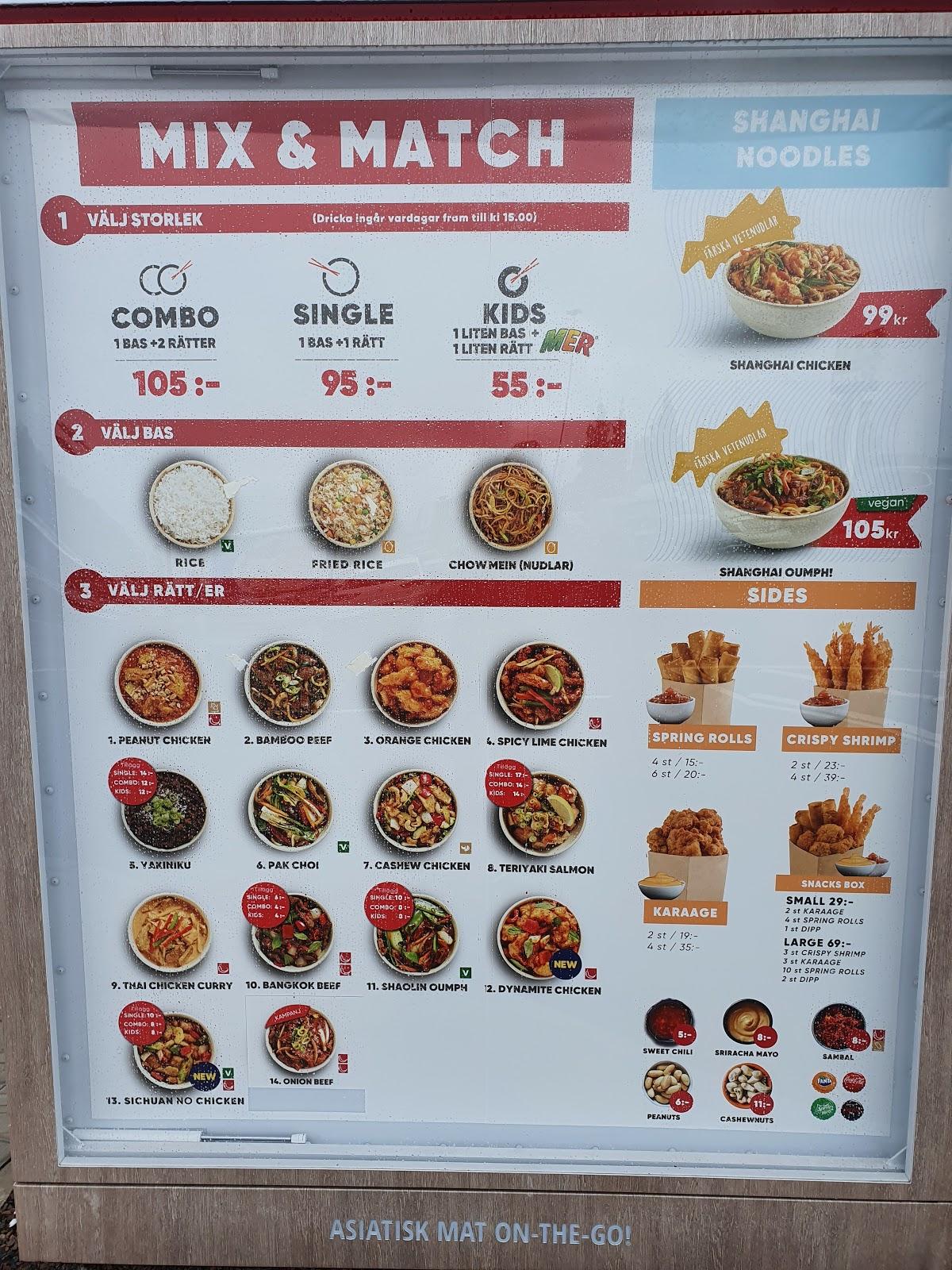 Menu at ChopChop Asian Express restaurant, Växjö