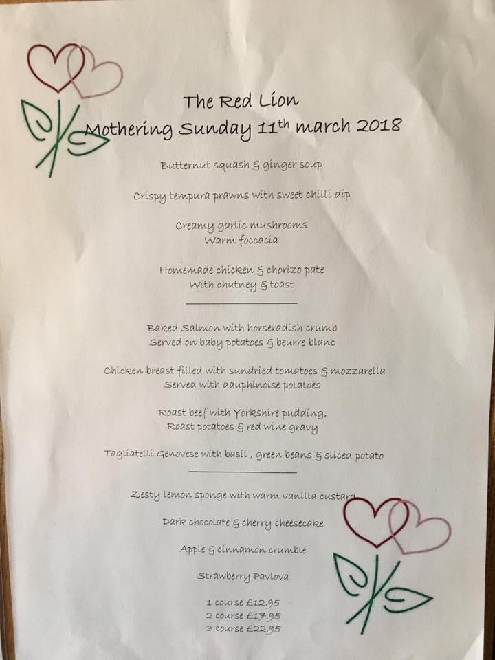 Menu at The Red Lion pub & bar, Hythe