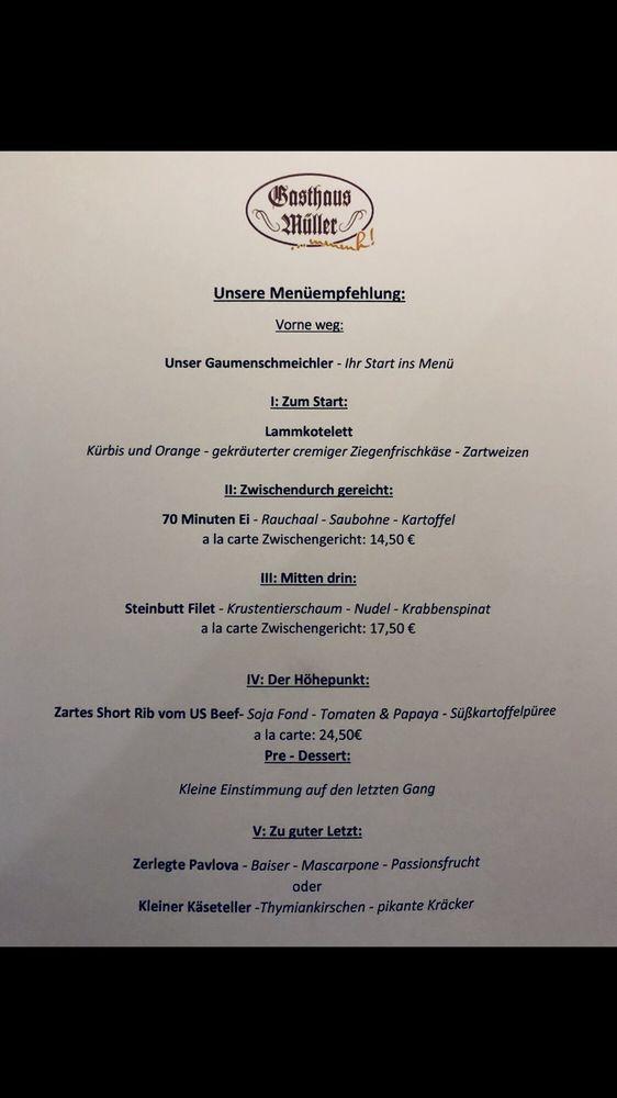 Speisekarte von Gasthaus Müller restaurant, Barsinghausen