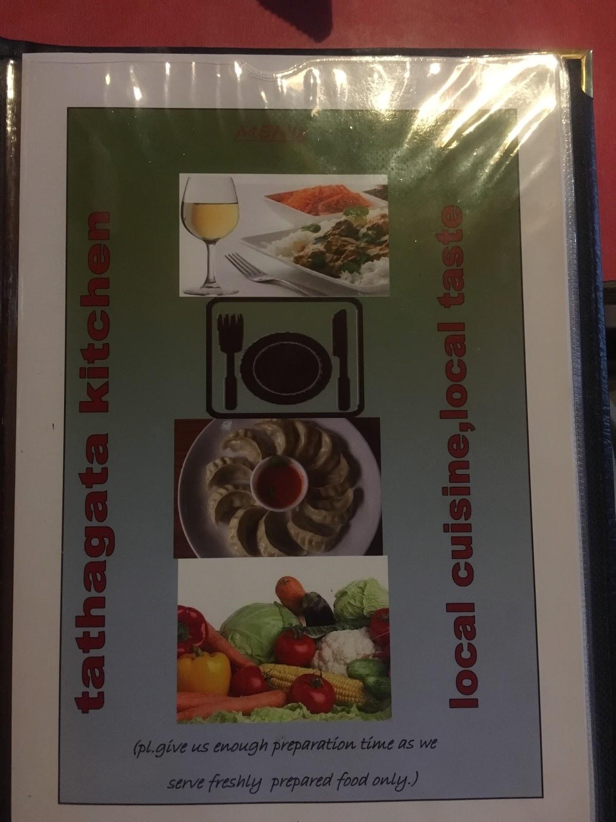 Tathagata Kitchen menu