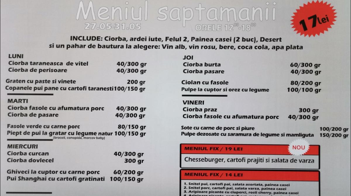 Menu at La Familiar, Balș