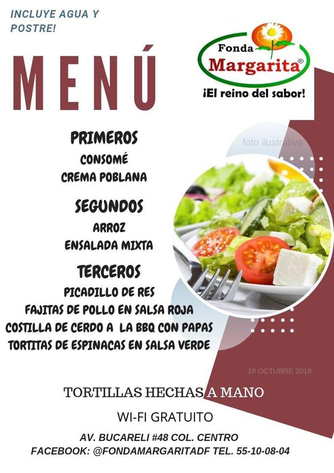 Restaurante Fonda Margarita, El reino del sabor, Ecatepec, Bucareli 48 -  Carta del restaurante y opiniones