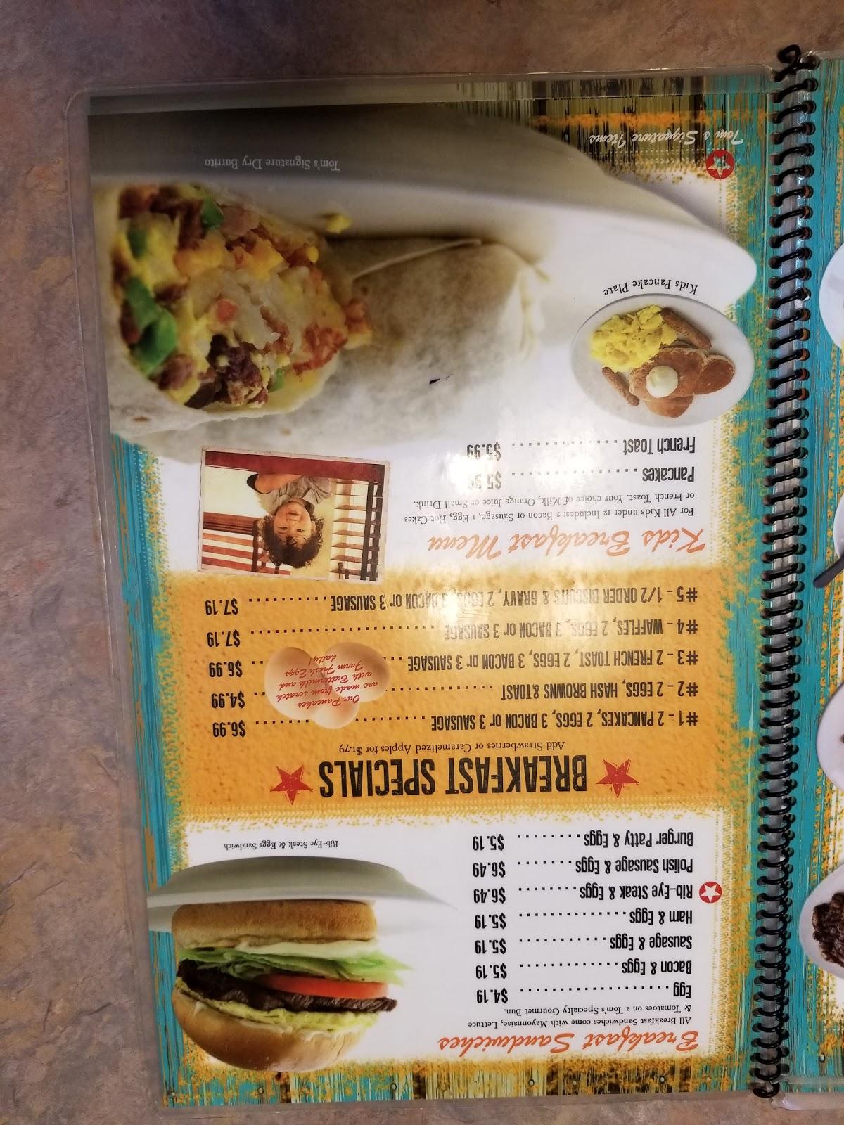 Menu at TOM's Famous Family Restaurant 20, Apple Valley, Outer Hwy 18 N