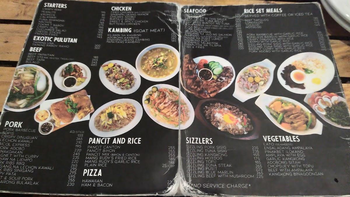 Menu at Mang Rudy's Tuna Grill & Papaitan pub & bar, Makati, Bagtikan ...
