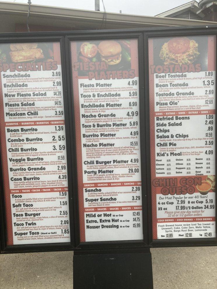 Menu at Taco Casa Vicksburg restaurant, Vicksburg, Pemberton Square Blvd