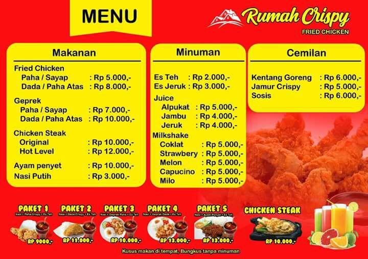 RUMAH CRISPY FRIED CHICKEN & GEPREK, Margorejo