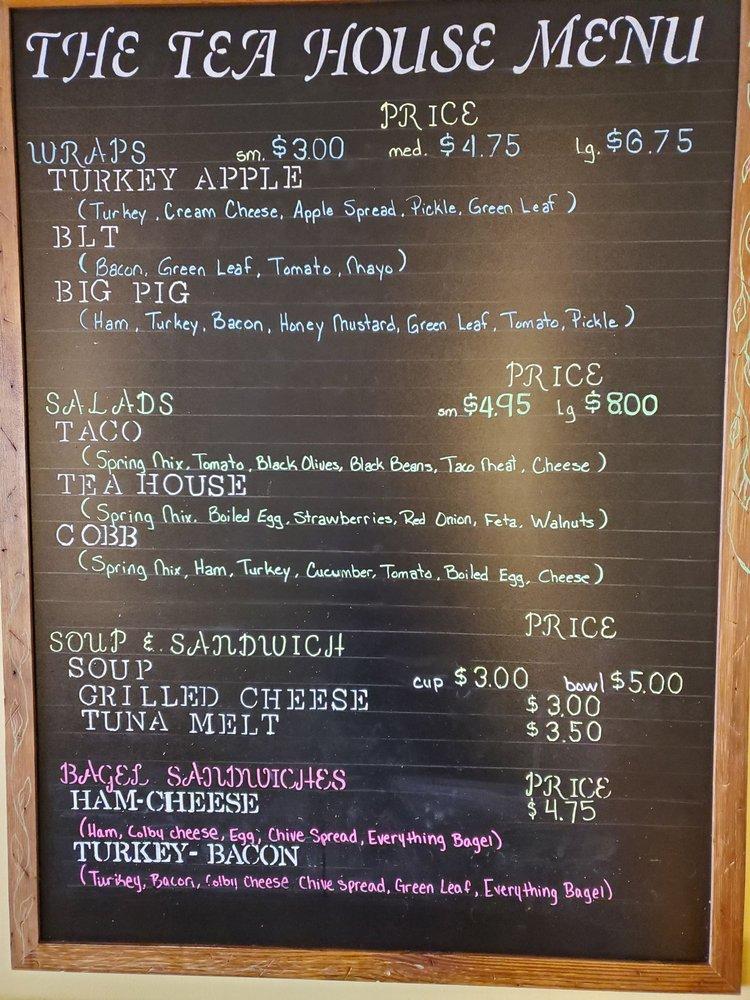 Menu at The Tea House, East Tawas