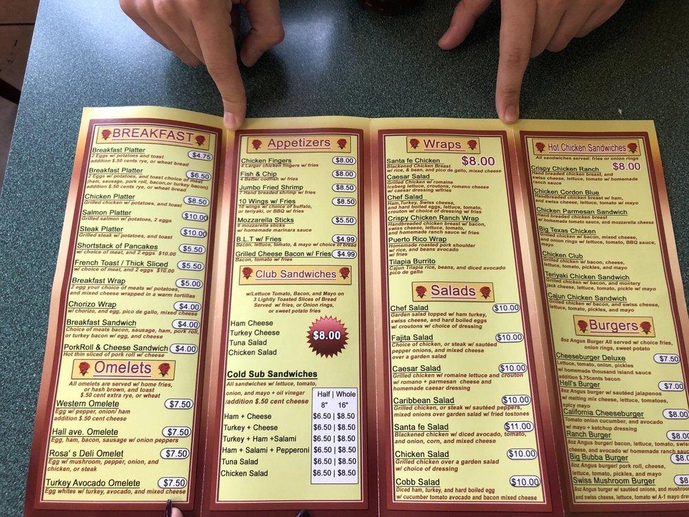Menu at Rosas Deli, Perth Amboy