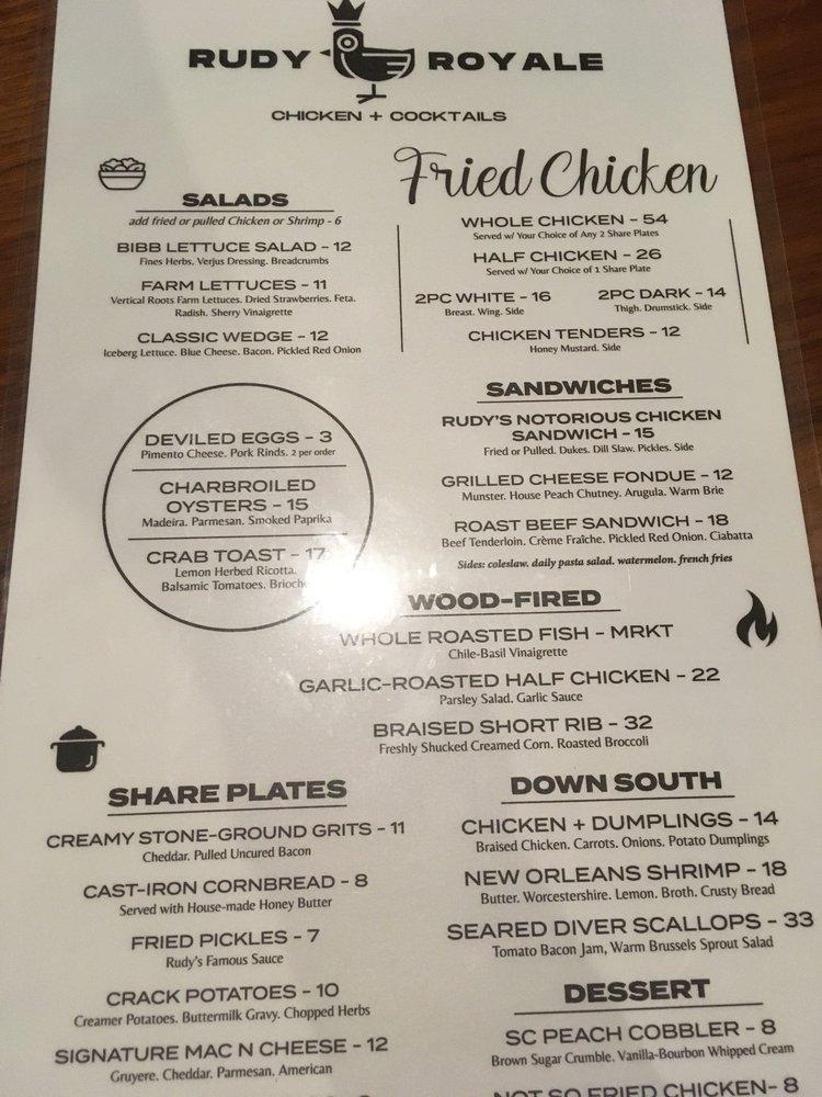 Menu at Pawpaw pub & bar, Charleston, 209 E Bay St