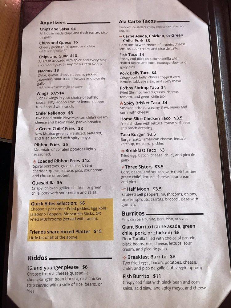 Menu at The Skillet pub & bar, Las Vegas, 619 12th St